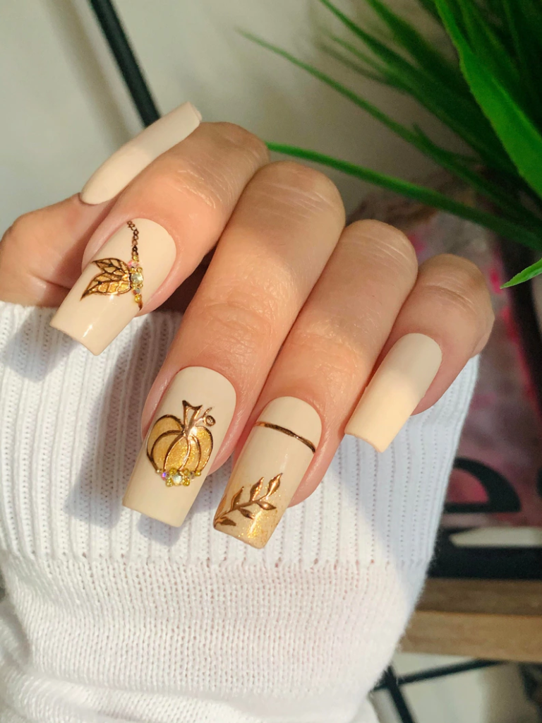 Pumpkin Nail designs